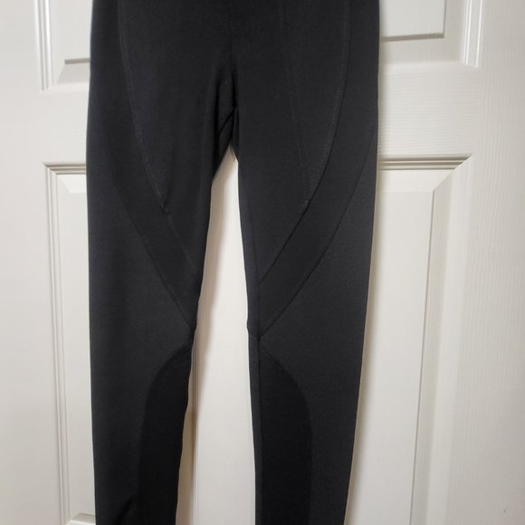 BCBG MaxAzria Kramer Black Contrast Legging size XS Moto Style - Picture 7 of 9